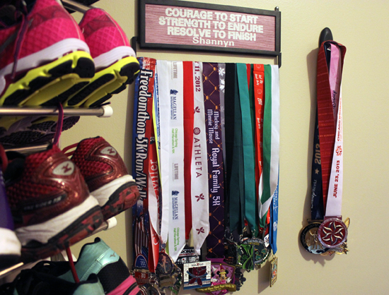 Every Race is an Opportunity Running Gear Running Accessory Running Gift Race bib and Medal Display Motivational Running Saying on a Wall Medal Display Rack Medal Holder with Hooks