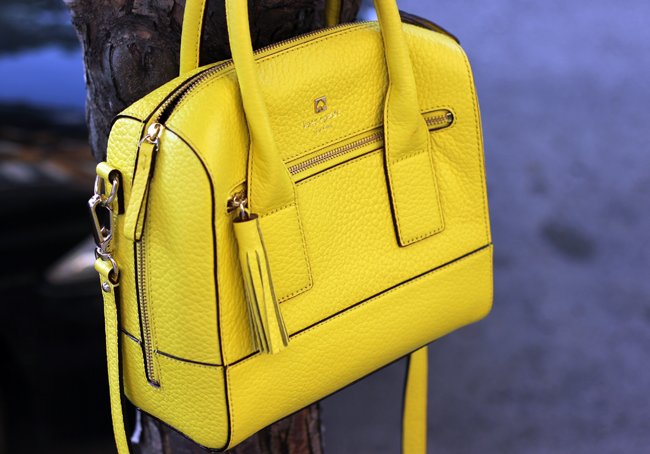 Kate Spade Lemon Handbag With Tassle