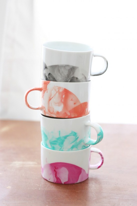 marbled mugs